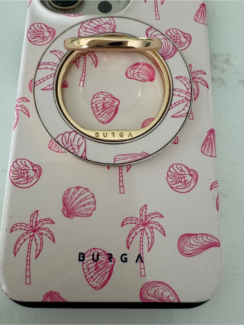 Burga iPhone 13 phone case and matching ring holder - Beach Please print